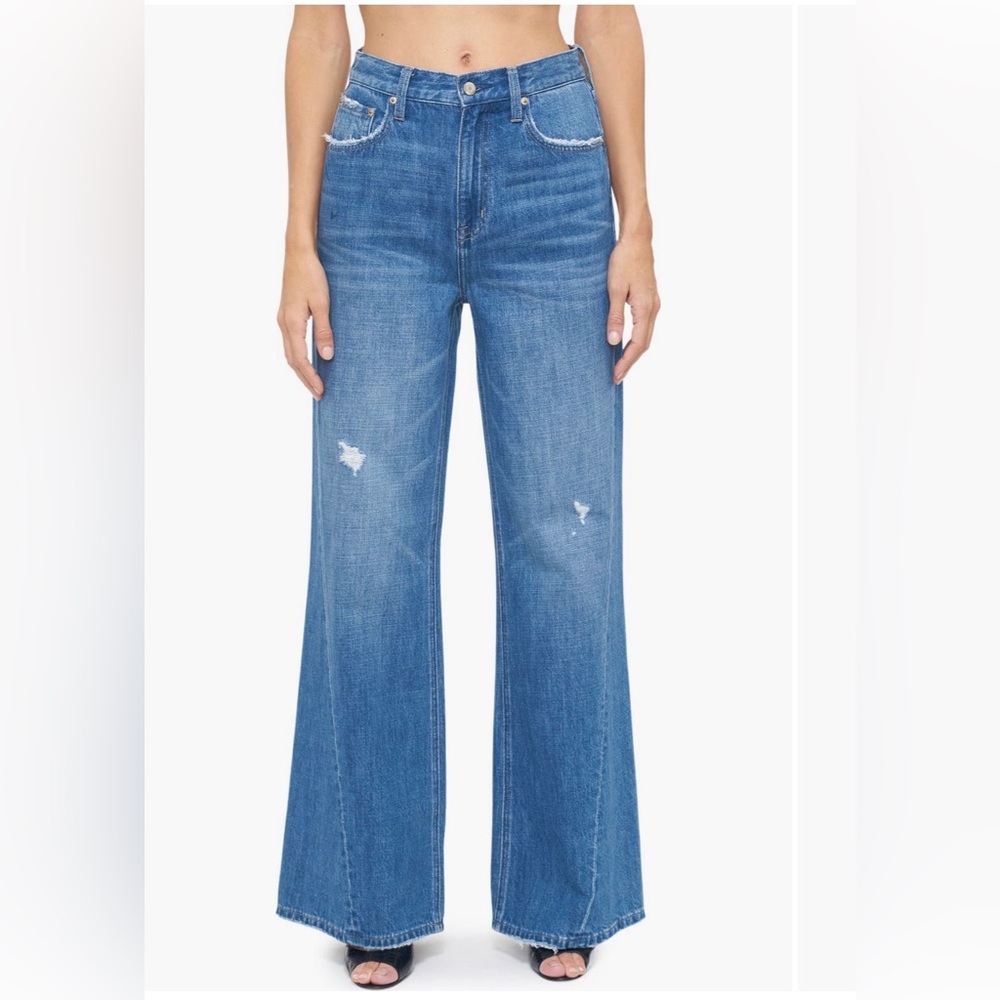 Pistola Ruby High Rise Palazzo Wide Leg Jeans Size 32 - Picture 9 of 14